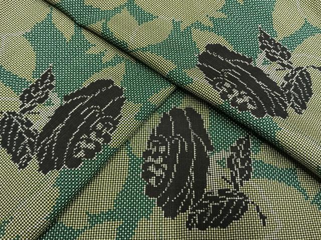平和屋着物●本場大島紬 一元絣 薔薇 正絹 逸品 AABH0507fy