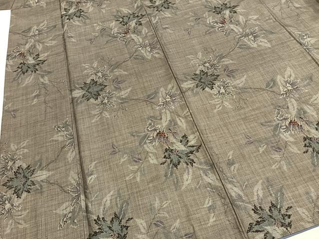 平和屋着物●本場大島紬 カタス9マルキ 枝花文 正絹 逸品 AABH0508fy