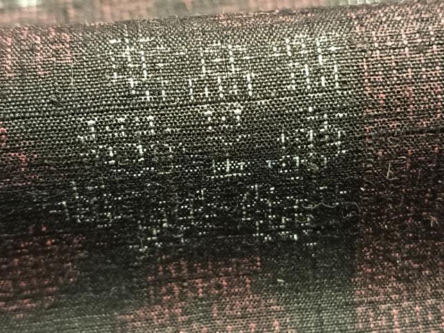 平和屋着物●結城紬 100亀甲 花唐草間道 正絹 逸品 AABH0521fy