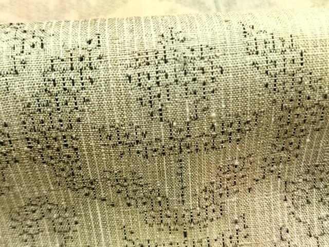 平和屋着物●結城紬 100亀甲 吉祥花文 証紙付き 正絹 逸品 AABH0524fy