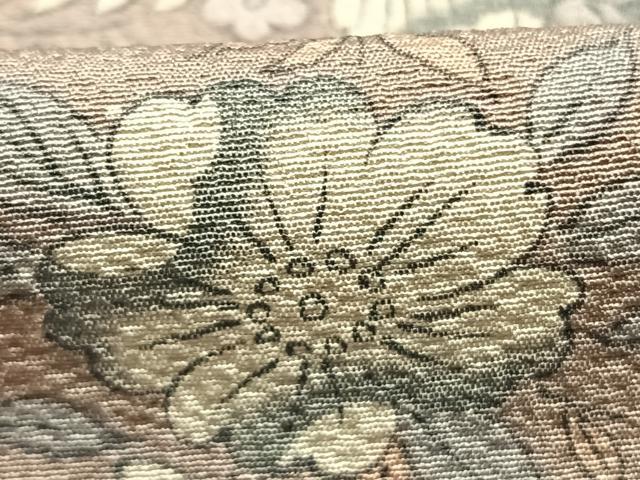平和屋着物●上質な小紋 更紗花文 正絹 逸品 未使用 AABH0525fy