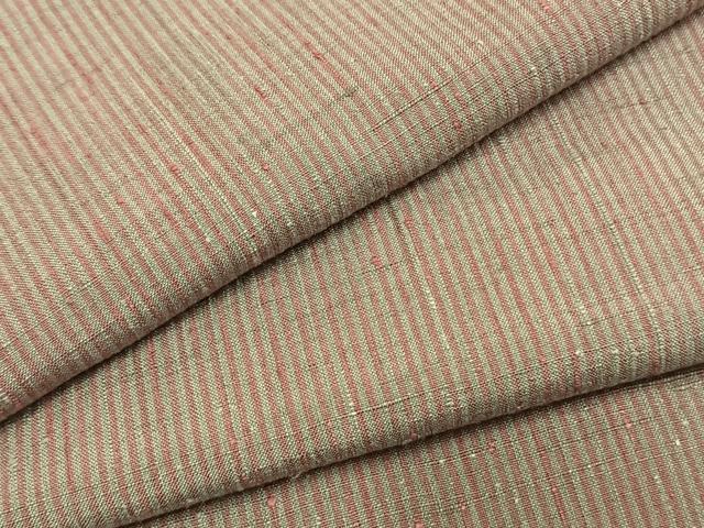 平和屋着物●上質な紬 縞 正絹 逸品 未使用 AABH0532fy