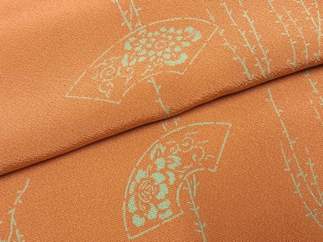 平和屋着物●上質な小紋 作家物 比呂志 宝永染 地紙花文 正絹 逸品 AABH0537fy