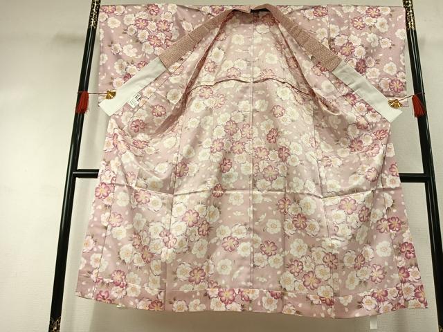 平和屋着物●H・L(アッシュエル) HENRI-LUC CHAPUIS 長襦袢 無双仕立て 草花文 洗える着物 未使用 AABH0539fy