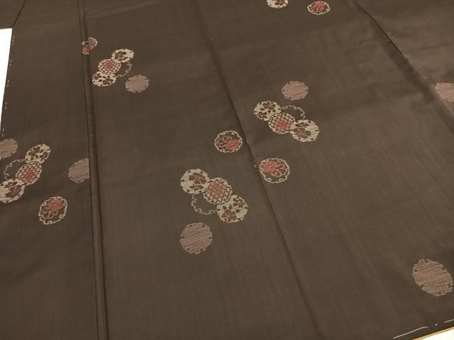 平和屋着物●本場大島紬 地空 雪輪花文 正絹 逸品 未使用 AABH0543fy