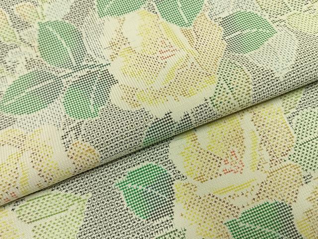 平和屋着物●本場大島紬 150亀甲 草花文 正絹 逸品 AABH0567fy
