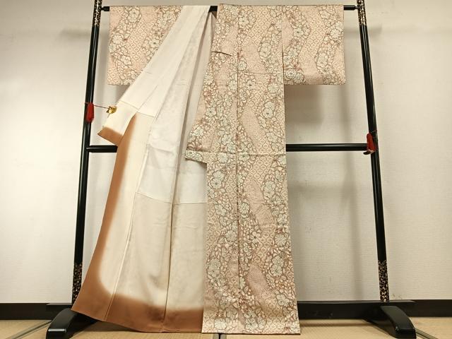 平和屋着物●上質な小紋 絞り 辻が花 正絹 逸品 AABH0569fy