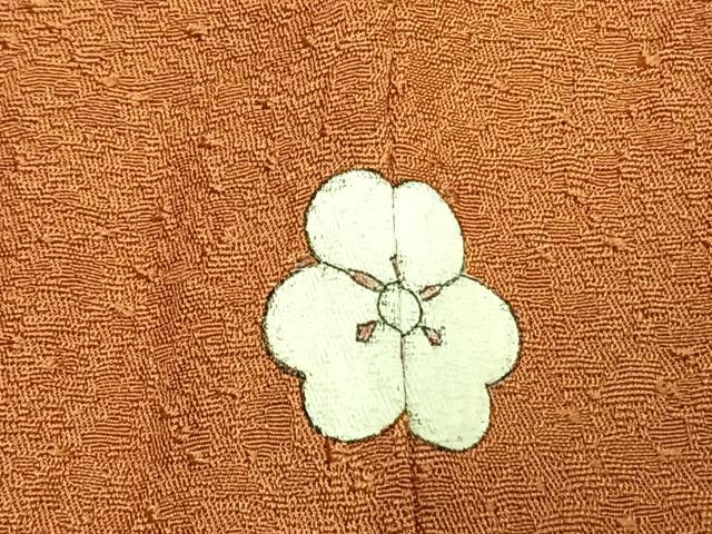 平和屋着物●本草木染作家 瑞寶 色無地 纁色 正絹 逸品 AABH0573fy