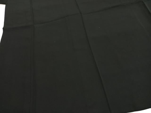 平和屋着物●男性 黒紋付 羽織セット 正絹 逸品 AABH0592fy