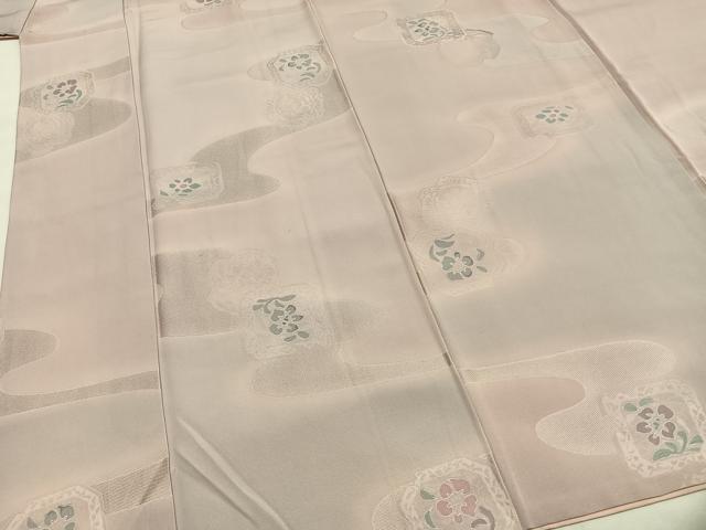 平和屋着物●上質な小紋 地紋起こし 色紙花文 暈し染め 正絹 逸品 AABH0644fy