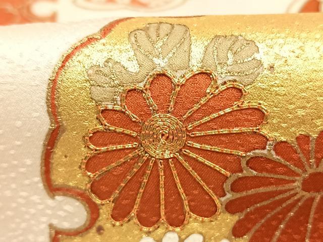 平和屋着物●訪問着 友禅 駒刺繍 雪輪花文 金彩 正絹 逸品 AABH0646fy