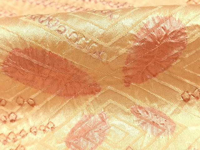 平和屋着物●上質な小紋 絞り 舞蝶文 正絹 逸品 AABH0647fy