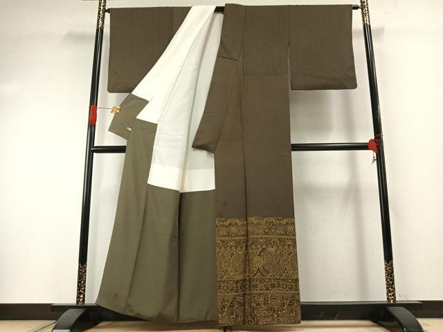 平和屋着物●創業280年 誉田屋源兵衛 訪問着 お召 オリエント文様 さが美扱い 正絹 逸品 AABH0665fy