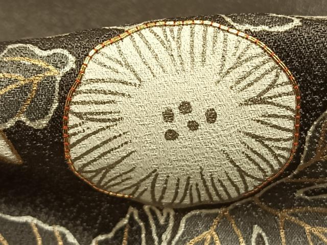 平和屋着物●訪問着 駒刺繍 草花文 金銀彩 正絹 逸品 未使用 AABH0670fy
