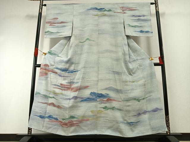 平和屋着物●訪問着 霞文 正絹 逸品 AABH0672fy