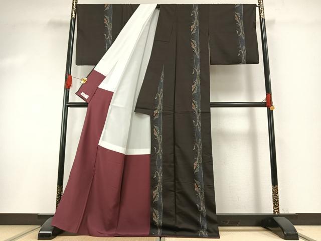 平和屋着物●本場大島紬 カタス9マルキ 束ね熨斗花文 やまと誂製 正絹 逸品 AABH0698fy