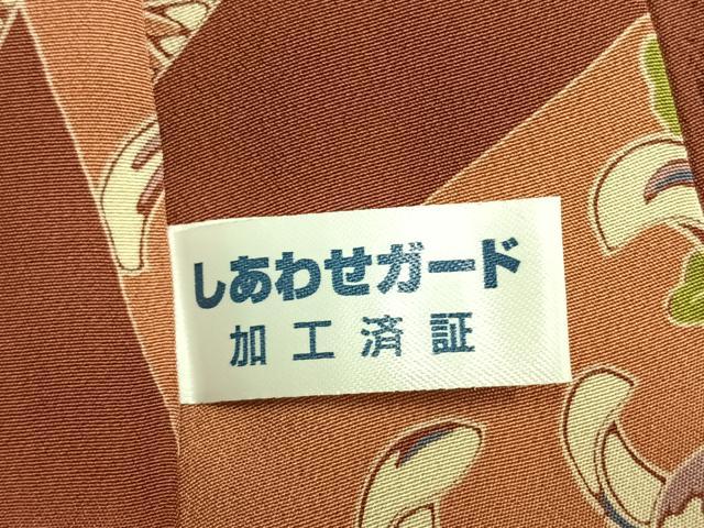平和屋着物●長襦袢 無双仕立て 色紙重ね花文 正絹 逸品 未使用 AABH0705fy