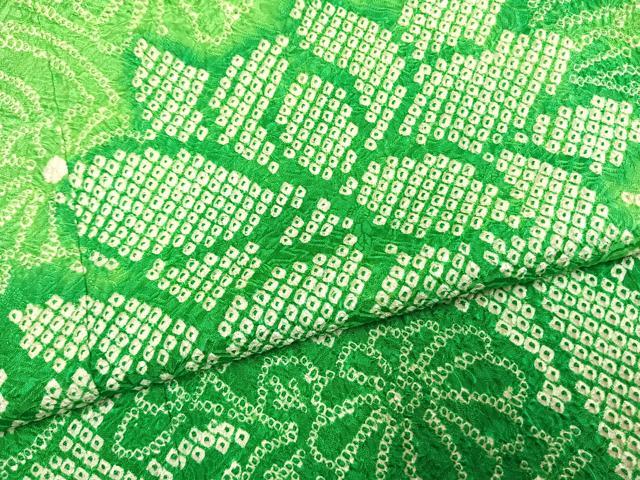 平和屋着物●豪華振袖 総絞り 草花文 暈し染め 正絹 逸品 AABH0736fy