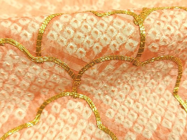 平和屋着物●豪華振袖 総駒刺繍 草花文 暈し染め やまと誂製 正絹 逸品 AABH0740fy