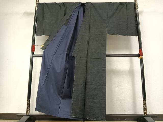 平和屋着物●男性 本場大島紬 アンサンブル 亀甲絣 キングサイズ 正絹 逸品 AABH0756fy