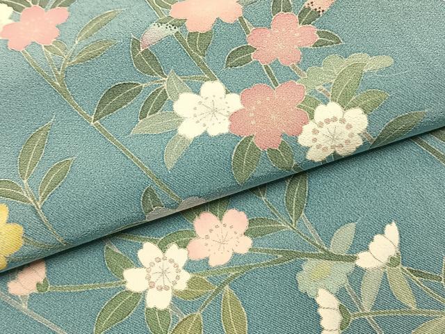 平和屋着物●訪問着 友禅 作家物 峰山 枝花文 暈し染め 正絹 逸品 AABH0772fy