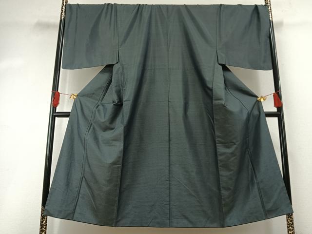 平和屋着物●男性 本場大島紬 格子 キングサイズ 正絹 逸品 AABH0787fy