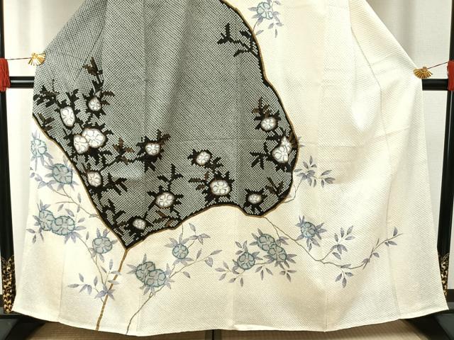 平和屋着物●訪問着 辻が花 絞り 金彩 三越扱い 正絹 逸品 AABH0792fy