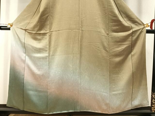 平和屋着物●訪問着 墨流し文様 暈し染め 正絹 逸品 AABH0808fy