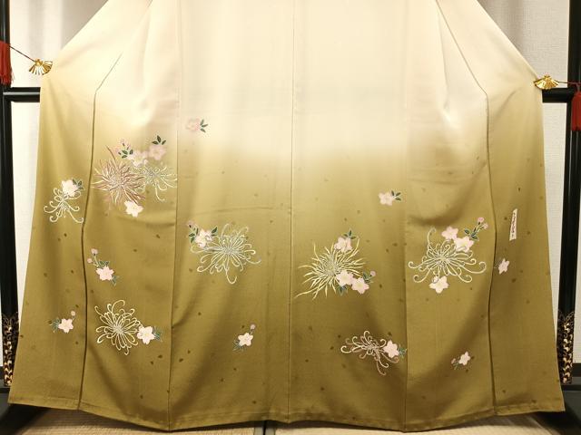 平和屋着物●世界的人形師 辻村寿三郎 ジュサブロー 訪問着 桜菊文 暈し染め 正絹 逸品 AABH0814fy
