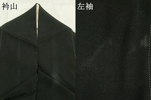 平和屋着物●中国三大刺繍 総刺繍 スワトウ刺繍 汕頭刺繍 黒留袖 扇面花文 金糸 松坂屋扱い 正絹 逸品 AABH0834fy