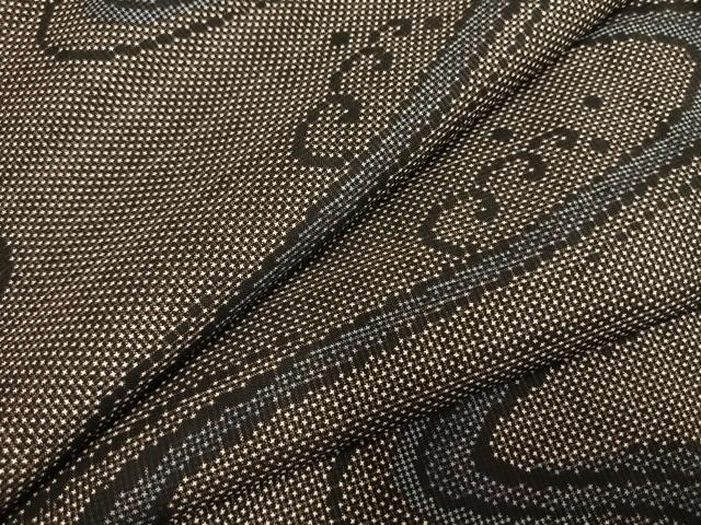 平和屋着物●本場大島紬 一元絣 流水文 正絹 逸品 未使用 AABH0850fy