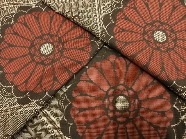 平和屋着物●本場大島紬 龍郷絣 正絹 逸品 AABH0872fy