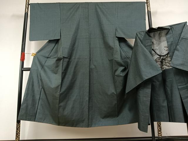 平和屋着物○男性 本場大島紬 アンサンブル 100亀甲 総詰め 正絹 逸品