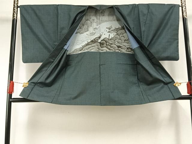 平和屋着物●男性 本場大島紬 アンサンブル 100亀甲 総詰め 正絹 逸品 AABH0882fy