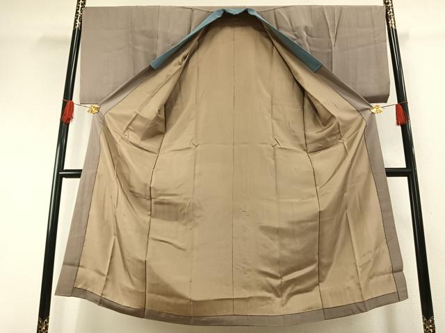 平和屋着物●男性 長襦袢 袷 手描き 風景文 金彩 正絹 逸品 AABH0886fy