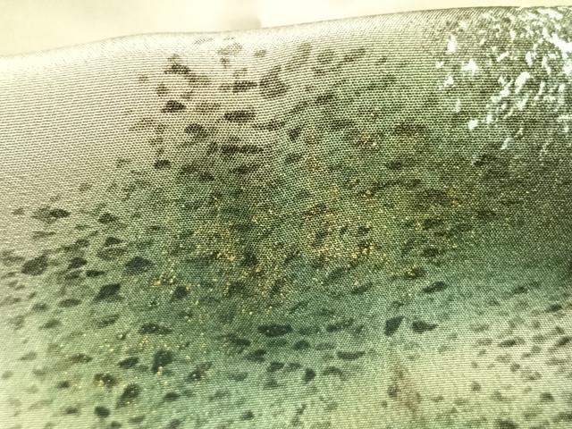 平和屋着物●男性 長襦袢 袷 手描き 風景文 金彩 正絹 逸品 AABH0886fy