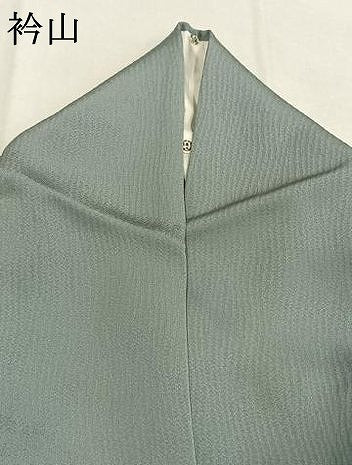 平和屋着物●上質な小紋 舞葉文 金彩 丹後ちりめん 反端付き 正絹 逸品 AABH0892fy