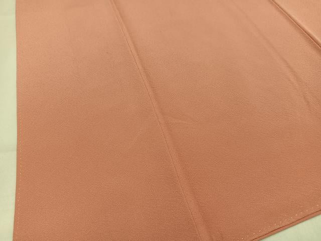 平和屋着物■上質な色無地 甚三紅色 正絹 逸品 AABH0937oa