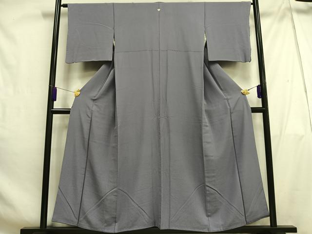 平和屋着物■上質な色無地 鳩羽色 正絹 逸品 AABH0939oa