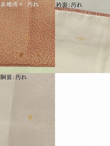 平和屋着物■上質な小紋 小花柄 正絹 逸品 AABH0941oa