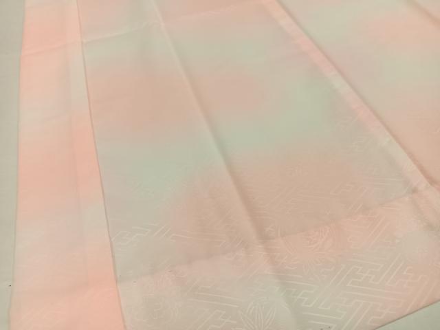 平和屋着物■長襦袢 無双仕立て 草花文 暈し染め 洗える着物 AABH0977oa