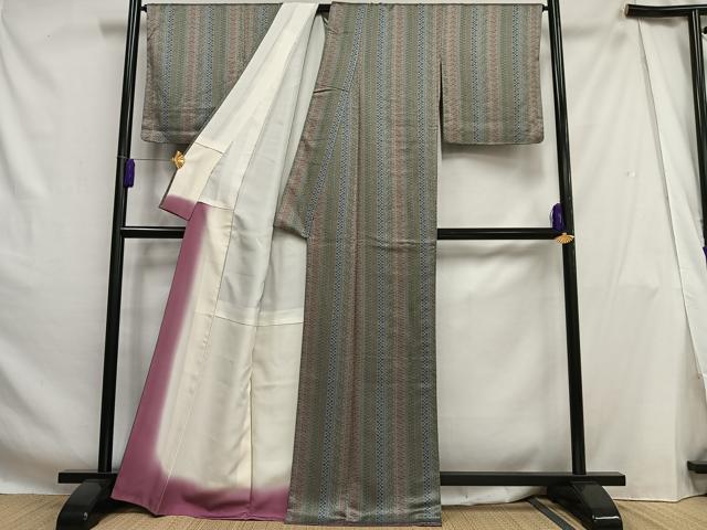 平和屋着物■上質な小紋 花間道 正絹 逸品 AABH0980oa