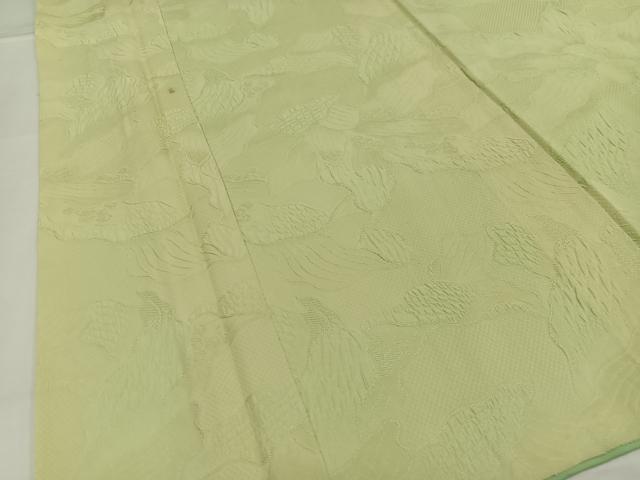 平和屋着物■上質な色無地 花地紋 女郎花色 正絹 逸品 AABH0984oa
