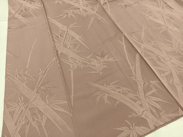 平和屋着物■上質な色無地 笹竹地紋 鴇浅葱色 正絹 逸品 AABH0991oa