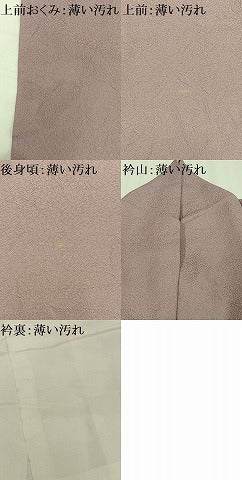 平和屋着物■上質な色無地 紋意匠 梅鼠色 正絹 逸品 AABH1048oa