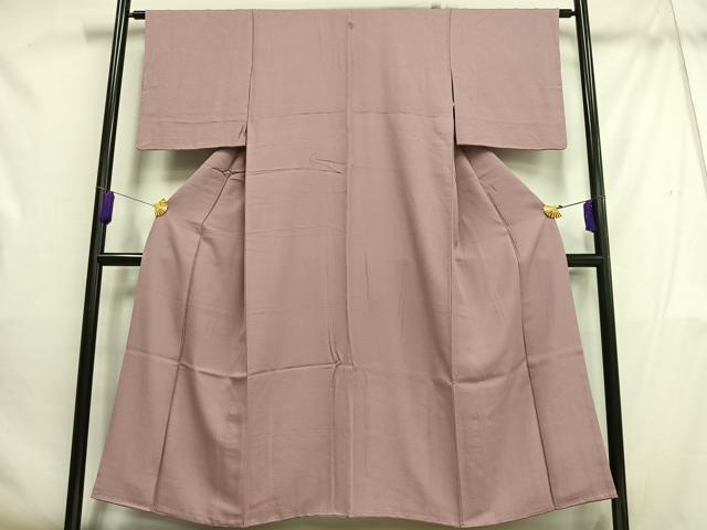 平和屋着物■上質な色無地 紋意匠 梅鼠色 正絹 逸品 AABH1052oa