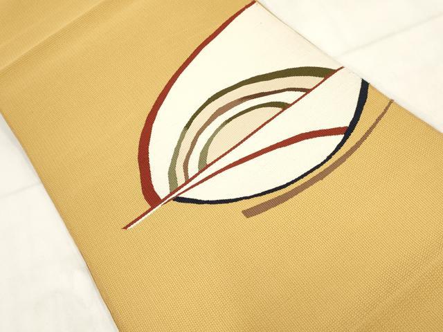 平和屋着物◎八寸名古屋帯 幾何学文様 正絹 逸品 AABH1289wj