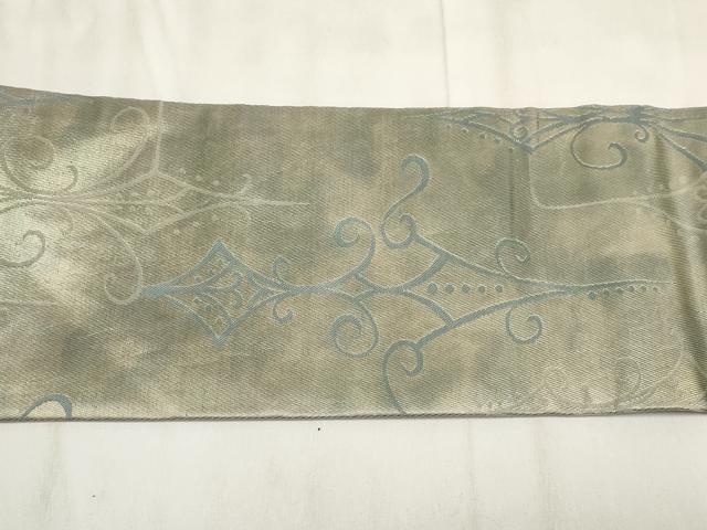 平和屋着物◎九寸名古屋帯 吉祥文 引箔 正絹 逸品 AABH1306wj