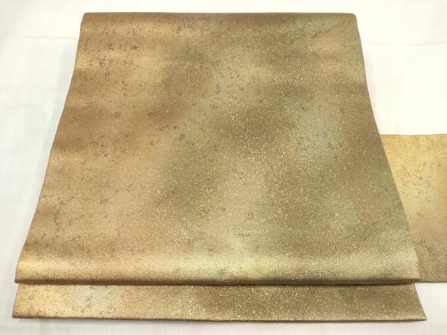 平和屋着物◎九寸名古屋帯 霞文 金糸 正絹 逸品 AABH1367wj