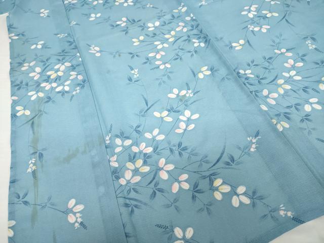 平和屋着物*夏物 小紋 絽 蔦の葉文 洗える着物 AABH1921ck